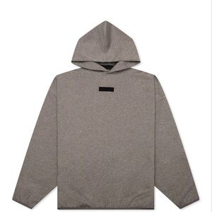 ESSENTIALS HOODIE - HEATHER GREY